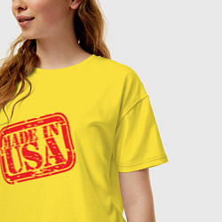 Футболка оверсайз женская Made in USA, цвет: желтый — фото 2