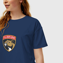 Футболка оверсайз женская Florida Panthers NHL, цвет: тёмно-синий — фото 2