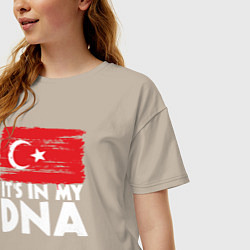 Футболка оверсайз женская Турция в ДНК, цвет: миндальный — фото 2