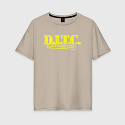 Футболка оверсайз женская DITC, цвет: миндальный