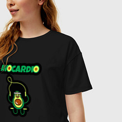 Футболка оверсайз женская Avocardio, цвет: черный — фото 2