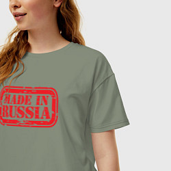 Футболка оверсайз женская Из России - made in Russia, цвет: авокадо — фото 2