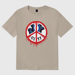 Женская футболка оверсайз NY city peace