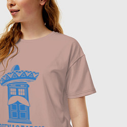 Футболка оверсайз женская Buenas tardis, цвет: пыльно-розовый — фото 2