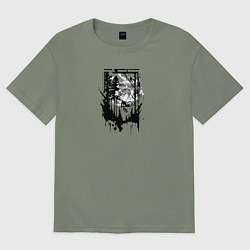 Футболка оверсайз женская Велоромантика осенью, цвет: авокадо