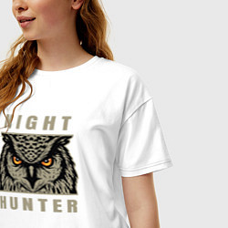 Футболка оверсайз женская Night hunter, цвет: белый — фото 2