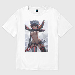 Футболка оверсайз женская Убей или умри арт, цвет: белый