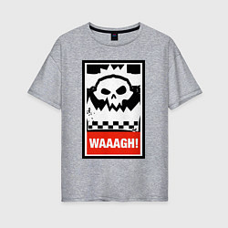 Футболка оверсайз женская Warhammer Waaagh, цвет: меланж