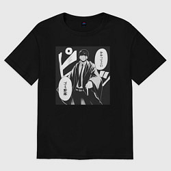 Футболка оверсайз женская Мэш Бёрндэд, цвет: черный