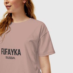 Футболка оверсайз женская Fufayka, цвет: пыльно-розовый — фото 2