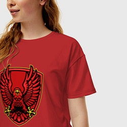 Футболка оверсайз женская Red hawk, цвет: красный — фото 2
