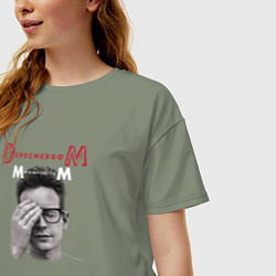 Футболка оверсайз женская Depeche Mode - Fletch memento mori, цвет: авокадо — фото 2