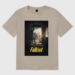 Футболка оверсайз женская Fallout - The Ghoul, цвет: миндальный