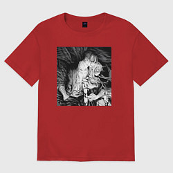 Футболка оверсайз женская Ашаф ворон, цвет: красный