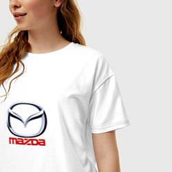 Футболка оверсайз женская Mazda logo, цвет: белый — фото 2