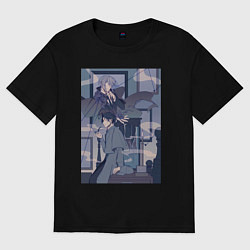 Футболка оверсайз женская Патриотизм Джеймс Мориарти, цвет: черный