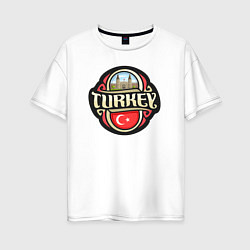 Футболка оверсайз женская Турция, цвет: белый