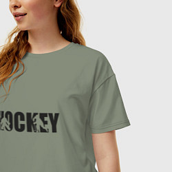 Футболка оверсайз женская Hockey art, цвет: авокадо — фото 2