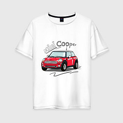 Футболка оверсайз женская Mini Cooper, цвет: белый