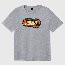 Футболка оверсайз женская Карнавал в Бразилии, цвет: меланж