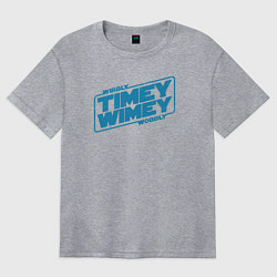 Футболка оверсайз женская Timey wimey wibbly wobbly, цвет: меланж
