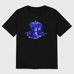 Футболка оверсайз женская Tardis ink, цвет: черный