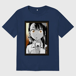 Футболка оверсайз женская Не издевайся Нагаторо Хаясэ, цвет: тёмно-синий