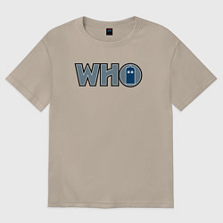Футболка оверсайз женская Tardis who, цвет: миндальный