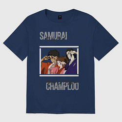 Футболка оверсайз женская Good, Wild and Pretty, цвет: тёмно-синий