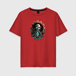 Футболка оверсайз женская Адептус Warhammer, цвет: красный