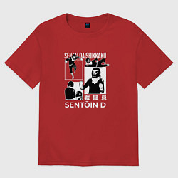 Футболка оверсайз женская Боевой отряд Комбатант Ди, цвет: красный