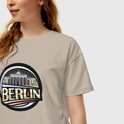 Футболка оверсайз женская Берлин, цвет: миндальный — фото 2