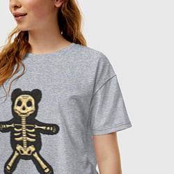 Футболка оверсайз женская Dead bear, цвет: меланж — фото 2