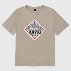 Футболка оверсайз женская My Tokyo, цвет: миндальный