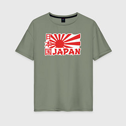 Футболка оверсайз женская Japan sun, цвет: авокадо