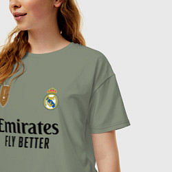 Футболка оверсайз женская Джуд Беллингем форма Реал Мадрид, цвет: авокадо — фото 2