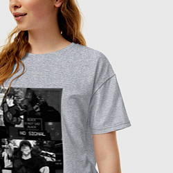 Футболка оверсайз женская Магическая битва Тодзи Фусигуро коллаж, цвет: меланж — фото 2