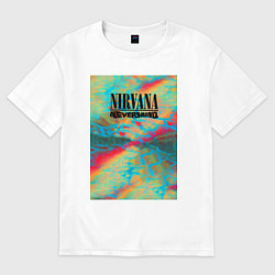 Футболка оверсайз женская Nirvana nevermind album, цвет: белый