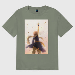 Футболка оверсайз женская Хвост Феи Нацу Драгнил, цвет: авокадо