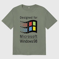 Футболка оверсайз женская Разработанный для windows 98, цвет: авокадо