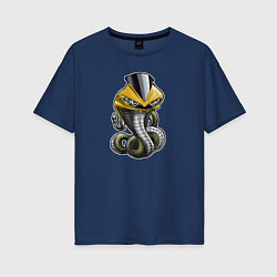 Футболка оверсайз женская Yamaha R6 Snake, цвет: тёмно-синий