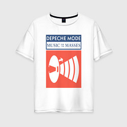 Футболка оверсайз женская Depeche Mode - Music for the masses merch, цвет: белый