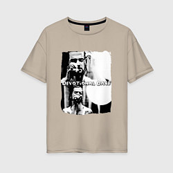Футболка оверсайз женская Depeche Mode - Devotional gahan, цвет: миндальный