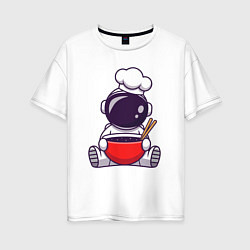 Футболка оверсайз женская Космический суп, цвет: белый