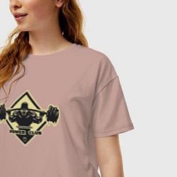 Футболка оверсайз женская Power club, цвет: пыльно-розовый — фото 2