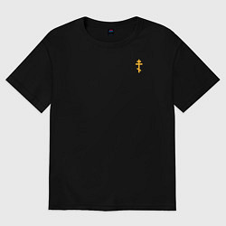 Футболка оверсайз женская За Родину, за Сталина, цвет: черный