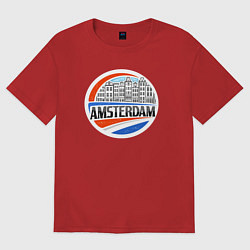 Футболка оверсайз женская Мои Нидерланды, цвет: красный