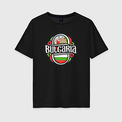 Футболка оверсайз женская Bulgaria, цвет: черный