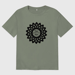 Футболка оверсайз женская Общее должно быть общим, цвет: авокадо