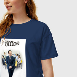 Футболка оверсайз женская The office characters, цвет: тёмно-синий — фото 2